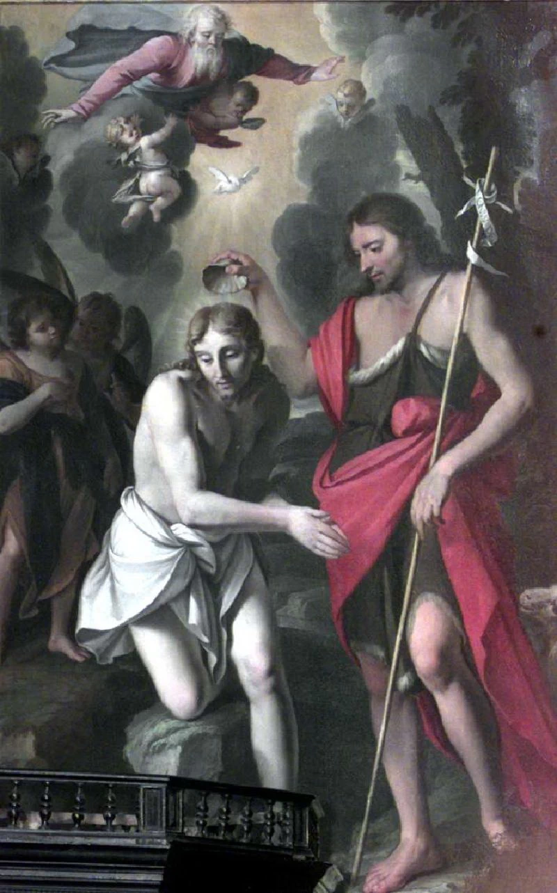 Scuola bergamasca sec. XVII, Battesimo di Gesù Cristo